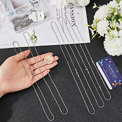 12Pcs 304 Stainless Steel Round Snake Chain Necklaces&nbsp;NJEW-SC0001-05