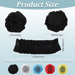 50 Pairs 5 Colors Non-woven Cloth Disposable Microphone Sleeve&nbsp;AJEW-CN0004-87C