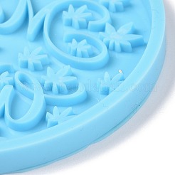 スノーフレークペンダントシリコンモールド付きクリスマスボール  レジン型  UVレジン用  エポキシ樹脂工芸品作り  ディープスカイブルー  81x75x6mm  穴：3mm&nbsp;DIY-K051-18
