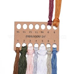 DIYシーナリー刺繍キット  模造竹フレームを含む  鉄製ピン  布  カラフルな糸  山模様  213x201x9.5mm  内径：183mm&nbsp;DIY-O021-11B