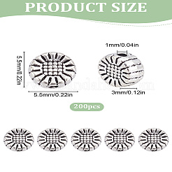 200Pcs Tibetan Style Alloy Beads&nbsp;TIBEB-LP0001-73AS