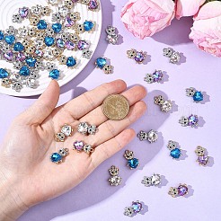 10Pcs Alloy Glass Pendants&nbsp;GLAA-YW0005-41G-01