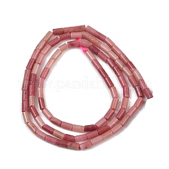 天然石ロードナイトビーズ連売り  コラム  4~4.5x2mm  穴：0.7mm  約88~92個/連  14.49~14.96''（36.8~38センチメートル）&nbsp;G-M389-23