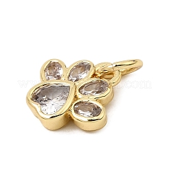 Brass Micro Pave Clear Cubic Zirconia Pendants&nbsp;CU-CBA3C32-21G