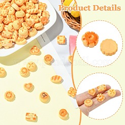 オペーク樹脂カボション  模造食品  パン  ミックスカラー  9~15.5x9~13x5~8mm&nbsp;RESI-CJC0012-37C