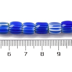 Handmade Lampwork Chevron Beads Strands&nbsp;LAMP-K041-01B-08
