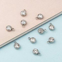 201 Stainless Steel Rhinestone Charms&nbsp;STAS-S068-04