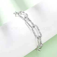 304 Stainless Steel Paperclip Chain Bracelets for Women Men&nbsp;BJEW-A048-01P