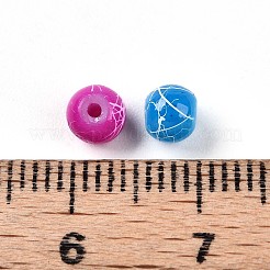 ドローベンチガラスビーズ  焼き付け塗料  ラウンド  ミックスカラー  4~5mm  穴：1~1.2mm&nbsp;X1-DGLA-S115-4mm-ML