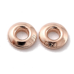 925スターリングシルバーグロメットアイレットのパーツ  製袋用  フラットラウンド  ローズゴールド  0.35x0.08cm  穴：1.2mm&nbsp;STER-Z001-001RG