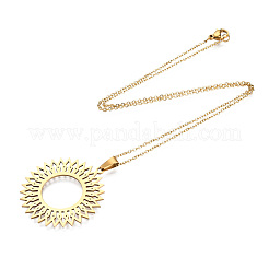 201 Stainless Steel Pendant Necklaces&nbsp;NJEW-S105-JN622-45-2