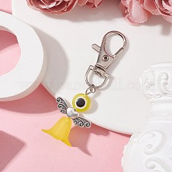 Acrylic & Resin Evil Eye Angel Pendant Decorations&nbsp;HJEW-JM01520-01
