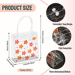 Rectangle Transparent Printed PVC Plastic Gift Tote Bags&nbsp;ABAG-TADJ0002-002B