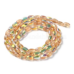 Transparent Electroplate Glass Beads Strands&nbsp;GLAA-Q099-F01-09