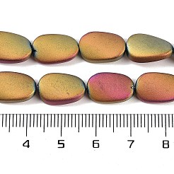 電気メッキガラスビーズセット  艶消し  オーバル  マゼンタ  14x9x4.5mm  穴：1mm  約50個/連  27.17インチ（69cm）&nbsp;EGLA-C009-01B-FP01