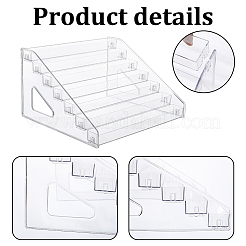 7-layer Rectangle Plastic Badge Organizer Display Risers&nbsp;ODIS-WH0079-097