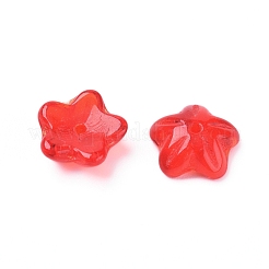 チェコガラスビーズ  透明＆模造オパライト  花  ミックスカラー  9.5x3.5mm  穴：1mm  約237~243個/袋&nbsp;GLAA-G070-01