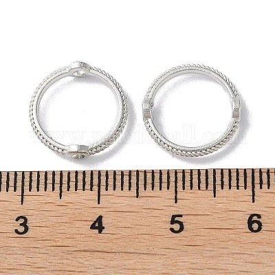 合金ビーズのフレーム  リング  プラチナ  13x3mm  穴：1.6mm&nbsp;FIND-E042-08P-02-1