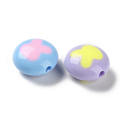 Two Tone Opaque Acrylic Beads&nbsp;SACR-I005-10A-1