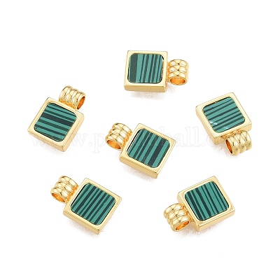 Synthetic Malachite Charms&nbsp;X-KK-A165-13G-1