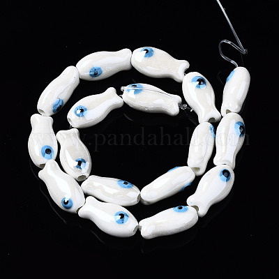 Handmade Porcelain Ceramic Beads Strands&nbsp;PORC-T006-03N-1