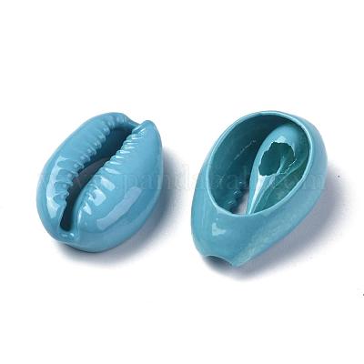 天然シェルビーズ  染め  カウリシェル  ミックスカラー  15~19x10~13x6~7mm  穴：1~3mm&nbsp;BSHE-L036-18-1