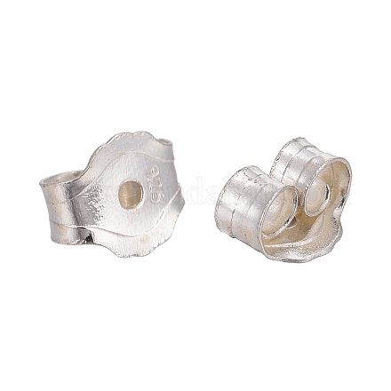 イヤリングパーツ925スターリングシルバーイヤリング  銀  5x4.5x3mm  穴：1mm  約115pairs / 20グラム&nbsp;STER-F015-02-1