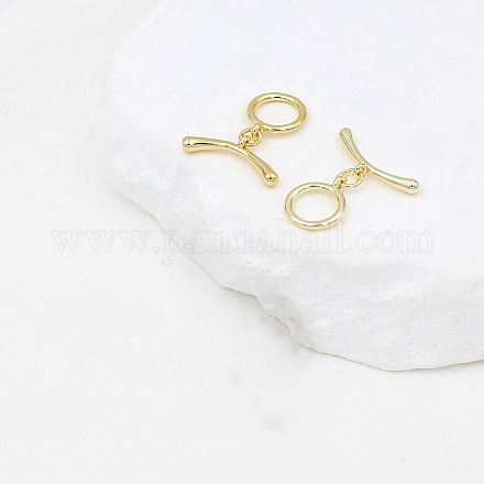 Brass Toggle Clasps&nbsp;LS-FIND-TAC0036-14B-02G-1
