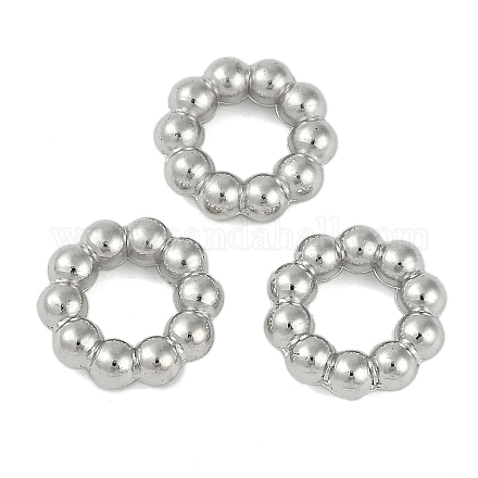 CCBプラスチックフレームコネクター  ボールリング  プラチナ  12.5x13x3.5mm  内径：6mm&nbsp;CCB-G020-42A-P-1
