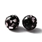 Handmade Lampwork Bead, Round, Pink, 8x7.5mm, Hole: 1.2mm