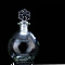 Refillable Glass Empty Bottles, with Wooden Cork, Clear, Round, 8.7x14cm