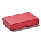 Cardboard Jewelry Set Boxes, with Sponge Inside, Rectangle, Red, 7.05~7.15x5.05x1.55~1.6cm