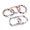 Natural Mixed Stone Chip Stretch Bracelets, Inner Diameter: 2-1/8~2-1/4 inch(5~5.2cm)