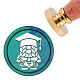 Brass Wax Seal Stamp with Handle&nbsp;AJEW-WH0184-0171-1