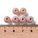 不透明なアクリルビーズ  ラウンド  桃パフ  8x7mm  穴：2mm  約1745個/500g&nbsp;MACR-S370-C8mm-34-4