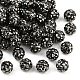 Polymer Clay Rhinestone Beads&nbsp;RB-H284-6MM-Half-1-1