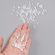 ガラスシードビーズ  セイロン  ラウンド  ホワイト  8/0  3mm  穴：1mm  約10000個/ポンド&nbsp;SEED-A011-3mm-141-4