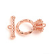 Brass Toggle Clasps&nbsp;KK-L155-20RG-1