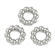 CCBプラスチックフレームコネクター  ボールリング  プラチナ  12.5x13x3.5mm  内径：6mm&nbsp;CCB-G020-42A-P-1