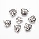 CCBプラスチックビーズ  ナゲット  プラチナ  12x12x4mm  穴：2mm&nbsp;CCB-F004-13P-1