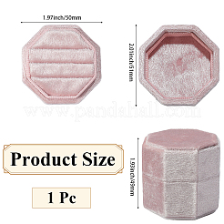 Velvet Cover Plastic Couple Ring Box&nbsp;VBOX-WH20003-001E