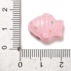不透明樹脂デコデンカボション  ピンク  魚  14x17x5.5mm&nbsp;CRES-P032-A05