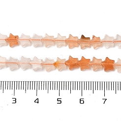 天然石ピンクアベンチュリンビーズ連売り  スター  5.5~6x5.5~6x2.5mm  穴：1mm  約76個/連  15.31~15.35''（38.9~39センチメートル）&nbsp;G-H087-C06-01