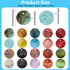 150Pcs 10 Colors Natural Shell Charms&nbsp;SHEL-PA0001-03
