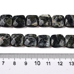 天然カンババジャスパービーズ連売り  多面カット正方形  12~12.5x12~12.5x5.5~6mm  穴：1.2mm  約17個/連  8.07''~8.4''（20.5~21センチメートル）&nbsp;G-T138-171