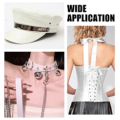 9 Yards Imitation Leather Ribbon with Platinum Plated Alloy Eyelets&nbsp;OCOR-AR0001-64B