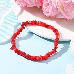 10Pcs 10 Colors Dyed Natural Freshwater Shell Beaded Stretch Bracelets for Men Women&nbsp;BJEW-JB12478