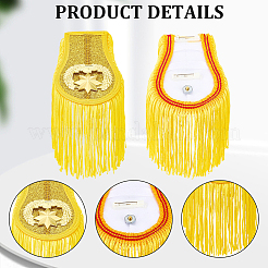 1 Pair Non-woven Fabrics Tassels Epaulette&nbsp;AJEW-CY0002-74A-02
