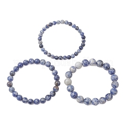 3Pcs 3 Styles Natural Blue Spot Jasper Beaded Stretch Bracelets for Women Men&nbsp;BJEW-JB13401