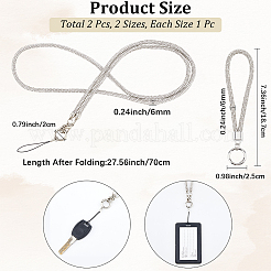 2Pcs 2 Styles Zinc Alloy Resin Universal Cell Phone Strap Crossbody Neck Strap Phone Charms&nbsp;AJEW-CP0008-93A